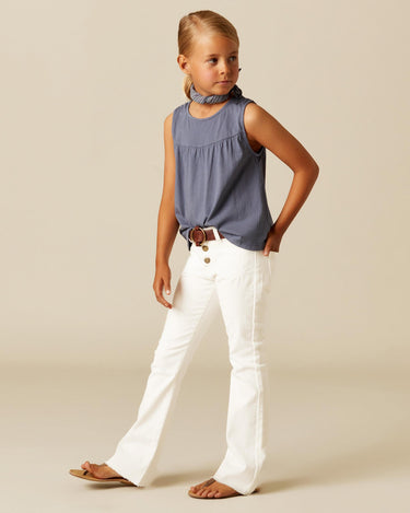 BLUE SLEEVELESS T-SHIRT