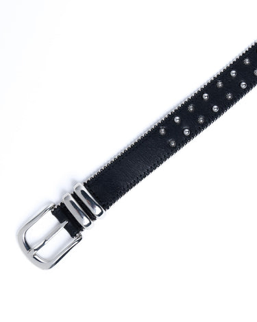 BLACK STUDDED BEAD BELT