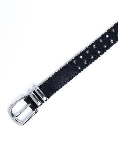 BLACK STUDDED BEAD BELT