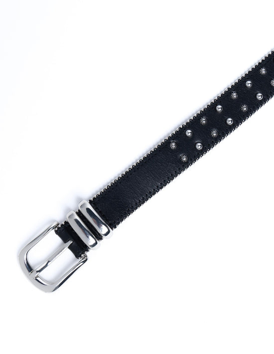 BLACK STUDDED BEAD BELT