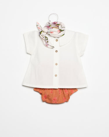 POLOLO PRINT PAISLEY ORANGE