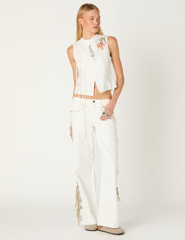 EMBROIDERED LINEN SHIRT