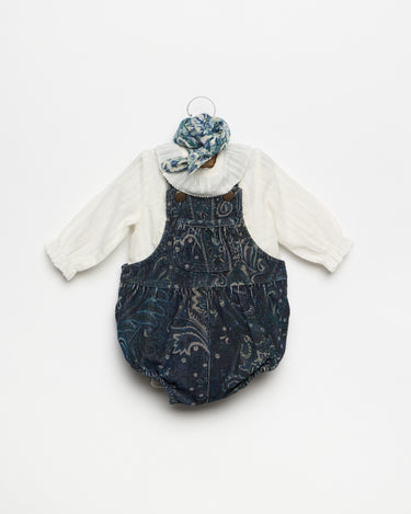 BLUE PAISLEY BUMPER BIB