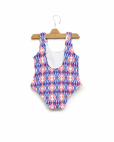Strawberry geometric print swimsuit