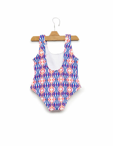 Strawberry geometric print swimsuit