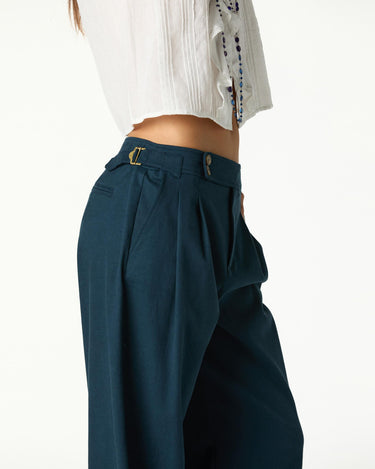 DOUBLE BUTTON TAB TROUSERS