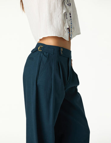 DOUBLE BUTTON TAB TROUSERS
