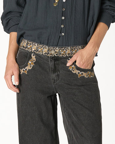 PANTALÓN BORDADO CINTURILLA BLACK