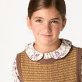 BROWN KNIT MIX VEST
