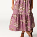 SKIRT ROSES PLUM