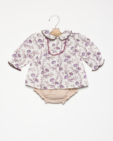 CAMISA BRIGHT FLOWERS PLUM