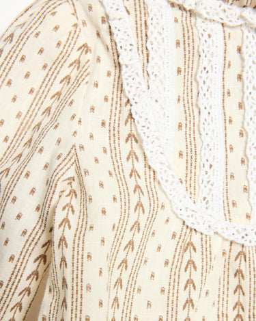 CAMISA ENCAJE FLECHA CHOCOLATE