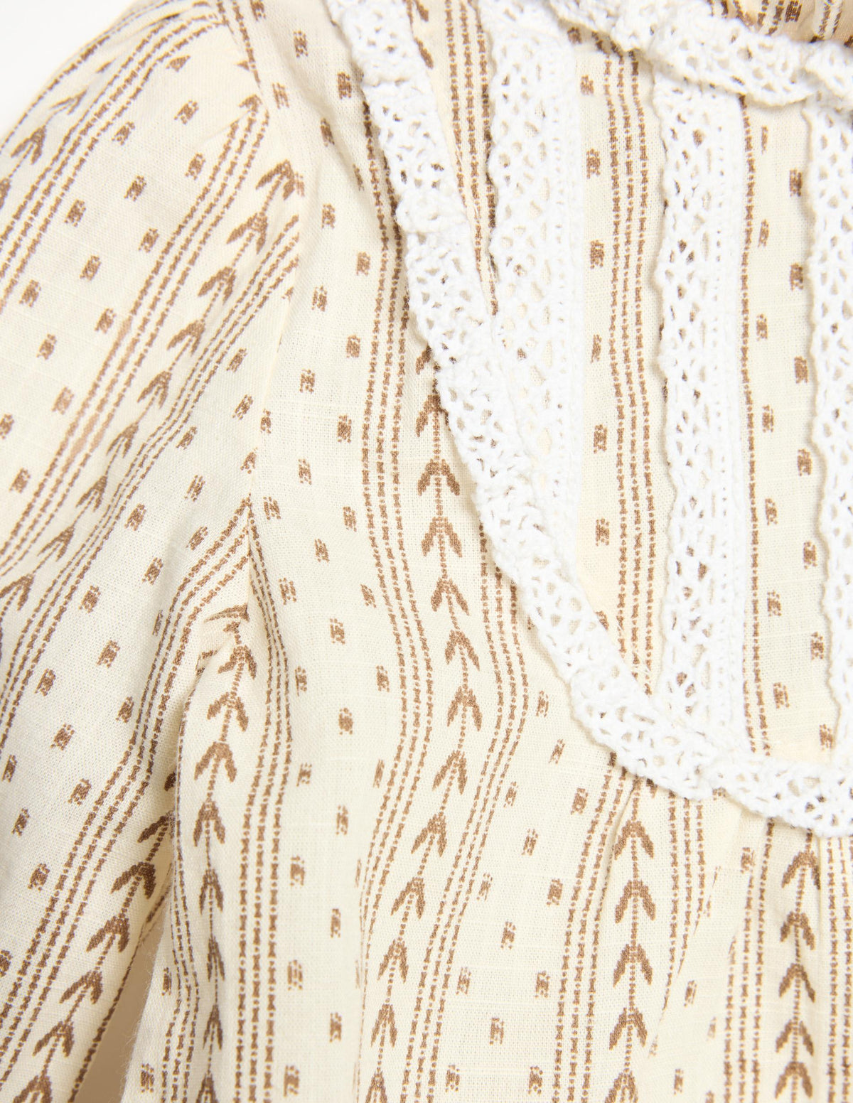 CHOCOLATE ARROW LACE SHIRT