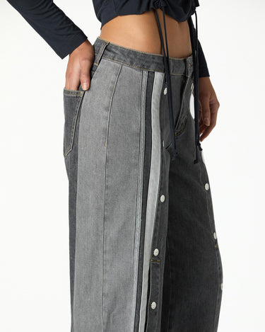 GREY DENIM BUTTONS