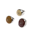 LARGE STONE IVORY RING