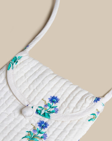 OFF-WHITE CROSSBODY BAG WITH FLOWER