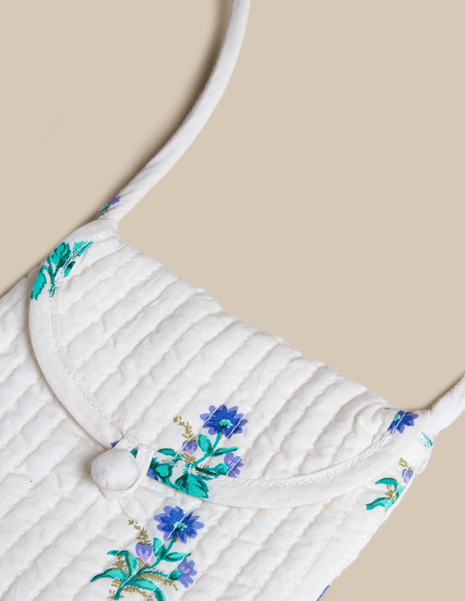 OFF-WHITE CROSSBODY BAG WITH FLOWER