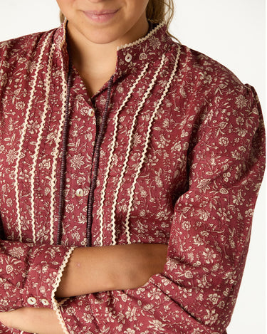 CAMISA JARETAS TOILE BURGUNDY