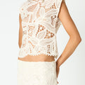 WHITE LACE SKIRT