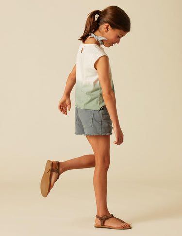 SHORT BOTONES GRIS