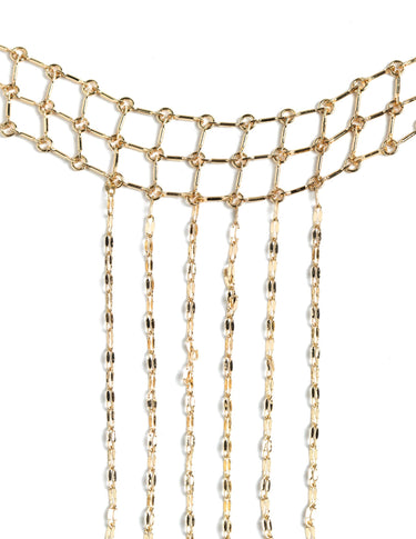 GOLD CHAIN BIBSUIT