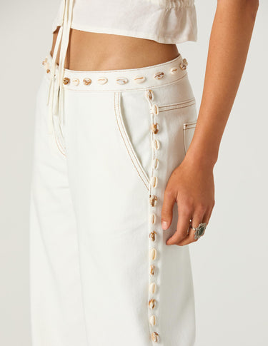 SHELL DENIM TROUSERS