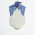 CAMISA CUELLO RAYA ECRU/BLUE