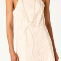 EMBROIDERED LASER-CUT DRESS