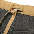ANTHRACITE DENIM BAG WITH CONTRAST STRAP