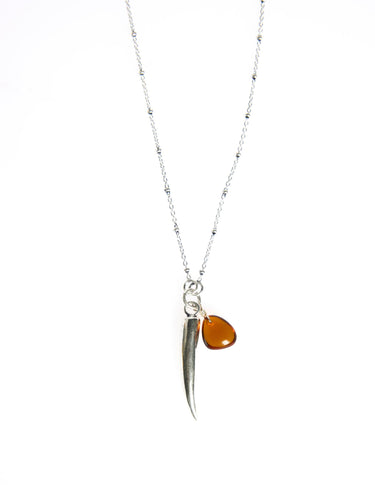 SILVER FANG NECKLACE
