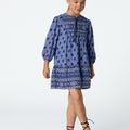 DRESS PRINT BUTI BLUE