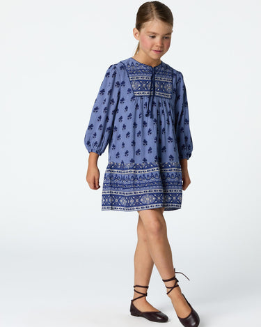 DRESS PRINT BUTI BLUE