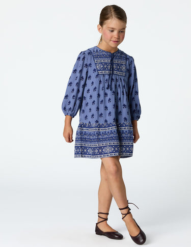 DRESS PRINT BUTI BLUE