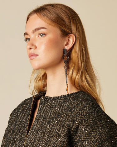 SEQUIN TWEED BOMBER