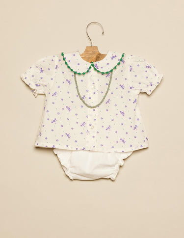 GREEN KNIT FLORAL SHIRT
