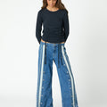 BLUE BUTTON DENIM