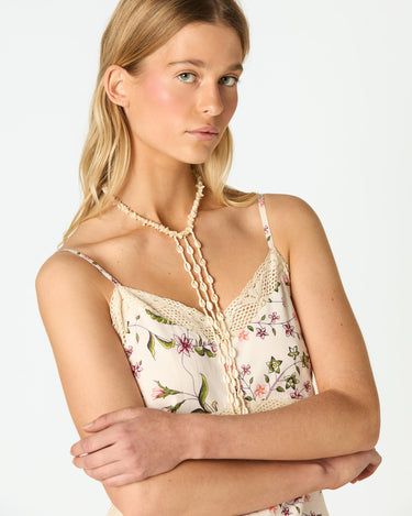 PRINTED INDIAN CAPPUCCINO DRESS