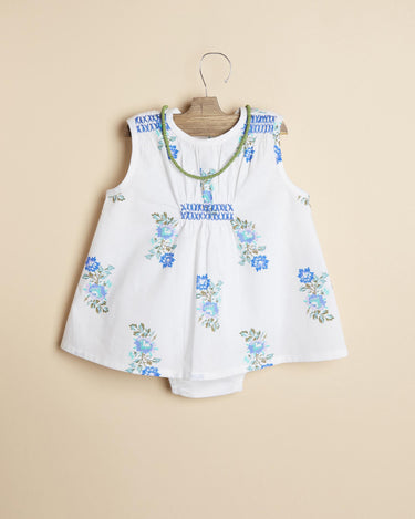 MULTICOLOR BLUE FLORAL DRESS