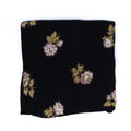 ANTHRACITE FLOWER SCARF