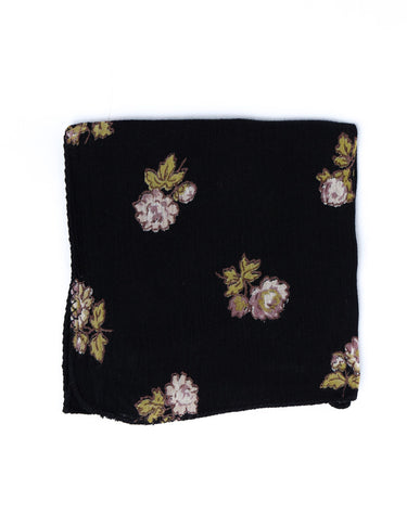 ANTHRACITE FLOWER SCARF