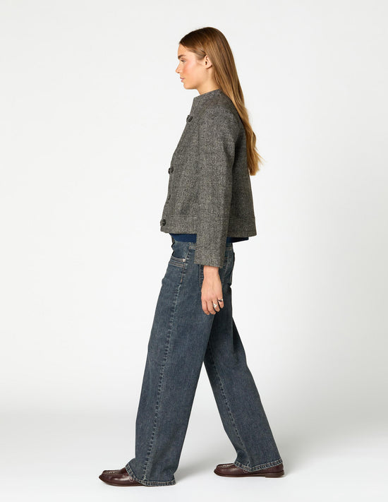 BLAZER DOBLE BOTONADURA ESPIGA GREY