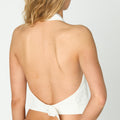 ECRU LINEN HALTER VEST