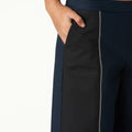 TWO-TONE ZIPPER TROUSERS
