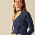BLUE ASYMMETRIC T-SHIRT