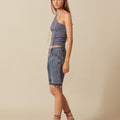 SHORT DENIM STARS STUDS