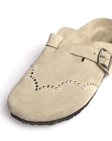 STUDDED SUEDE CLOG
