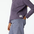 PURPLE STRIPED T-SHIRT
