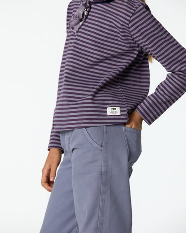 PURPLE STRIPED T-SHIRT