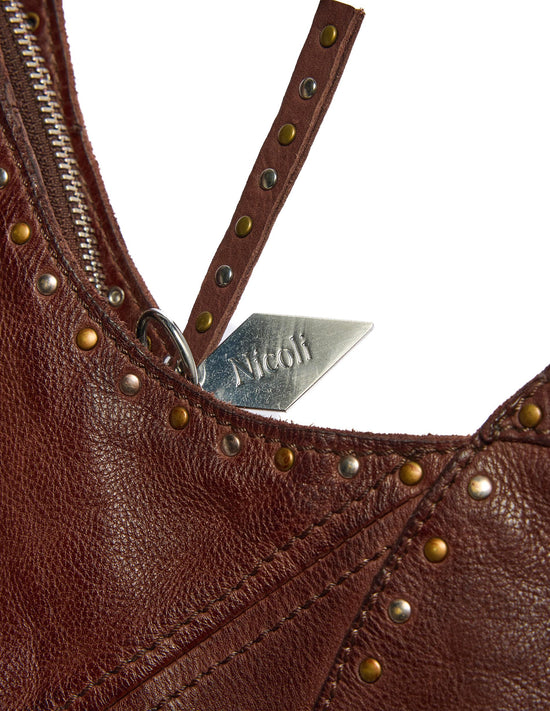 MIX STUDS BROWN BAG