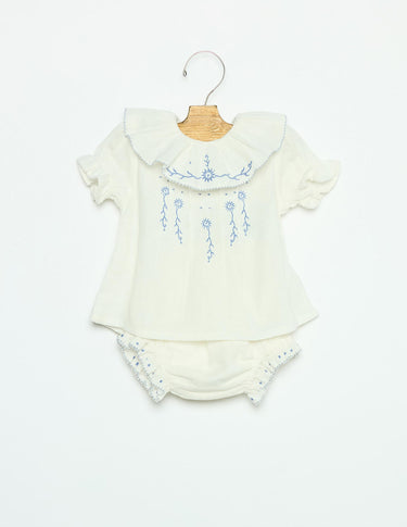 EMBROIDERED FLOWER SHIRT
